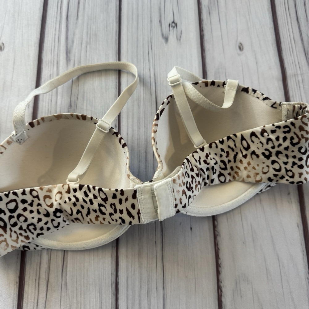 Victoria's Secret Leopard Strapless Bra 36B Lined Convertible Studded Sexy - Picture 7 of 8